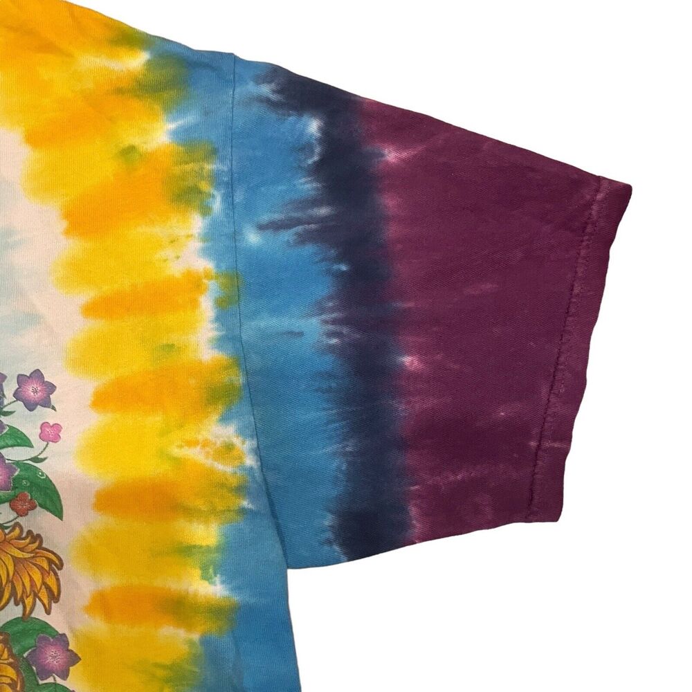 Liquid Blue Grateful Dead Inspiration Bear Tie Dye All Over Faded T Shirt XL - Picture 5 of 10